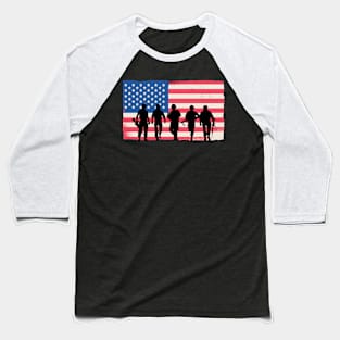 Patriotic Valor Tribute Baseball T-Shirt